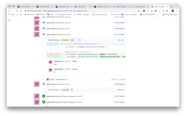 Github Jumper Plugin  from Chrome web store to be run with OffiDocs Chromium online