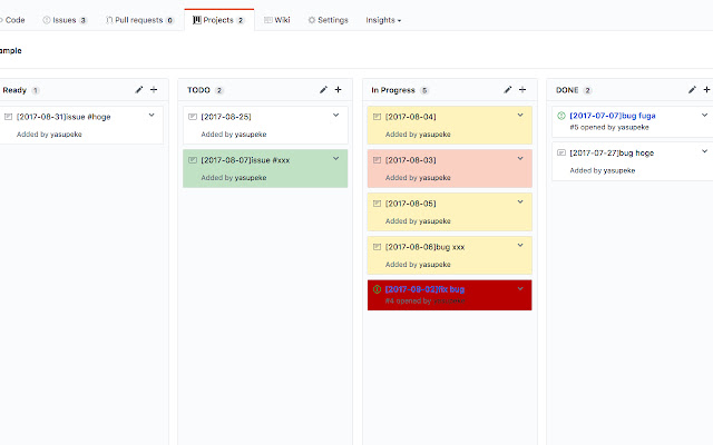 Github Projects Schedule  from Chrome web store to be run with OffiDocs Chromium online