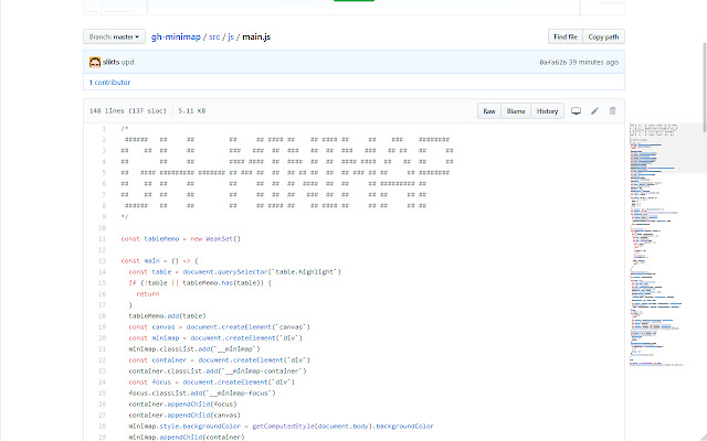 GitHub Source Code Minimap  from Chrome web store to be run with OffiDocs Chromium online