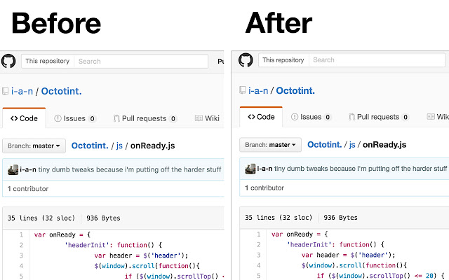 GitHub Style Override  from Chrome web store to be run with OffiDocs Chromium online