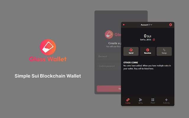 Glass wallet | Sui wallet  from Chrome web store to be run with OffiDocs Chromium online