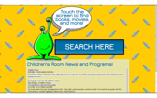 Glen Ridge Library Childrens Catalog  from Chrome web store to be run with OffiDocs Chromium online