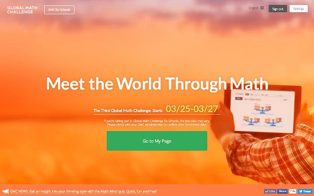 Global Math Challenge  from Chrome web store to be run with OffiDocs Chromium online