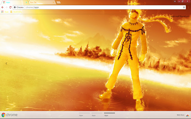 Glow Gold Naruto Uzumaki Ninja  from Chrome web store to be run with OffiDocs Chromium online