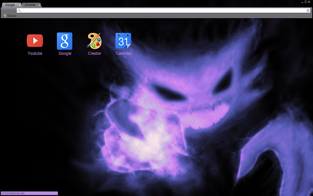 Glowing Purple Pokemon theme 1366x768  from Chrome web store to be run with OffiDocs Chromium online