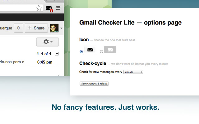 Gmail Checker Lite (multi account)  from Chrome web store to be run with OffiDocs Chromium online