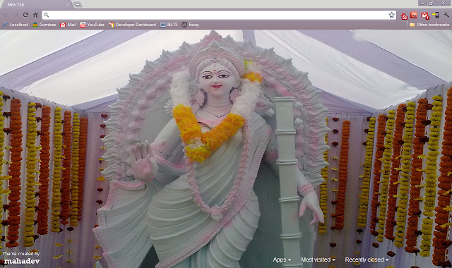 Goddess Saraswati 1366x768 aus dem Chrome-Webshop, der mit OffiDocs Chromium online ausgeführt werden soll