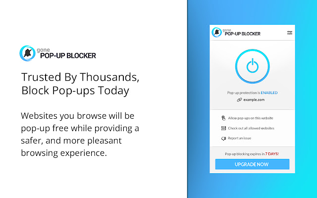 Gone Pop up Blocker  from Chrome web store to be run with OffiDocs Chromium online