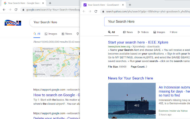 Goodsearch Mirror  from Chrome web store to be run with OffiDocs Chromium online