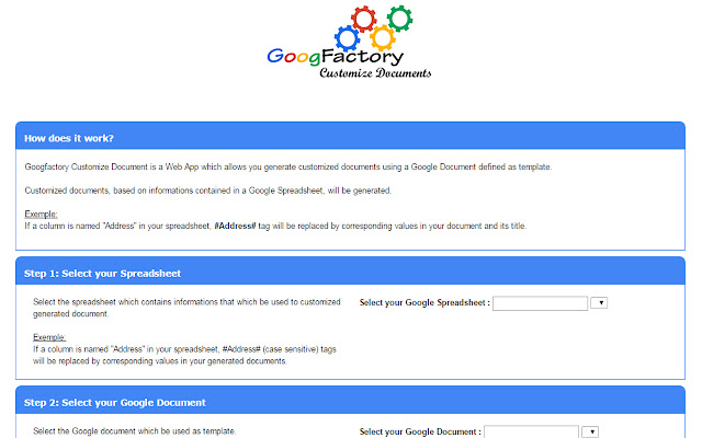 GoogFactory Customize Documents  from Chrome web store to be run with OffiDocs Chromium online