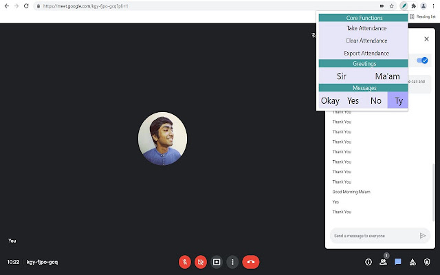 Google Meet Attendance Simple  from Chrome web store to be run with OffiDocs Chromium online