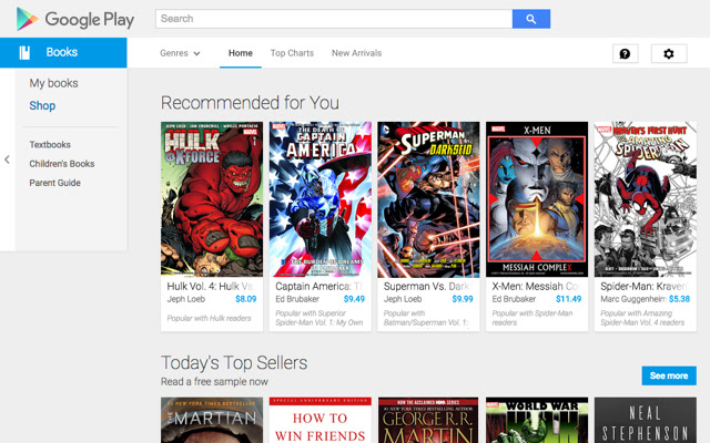 Google Play Books  from Chrome web store to be run with OffiDocs Chromium online