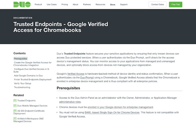 Google Verified Access by Duo  from Chrome web store to be run with OffiDocs Chromium online