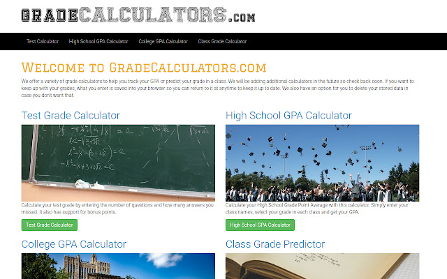 Grade Calculators  from Chrome web store to be run with OffiDocs Chromium online