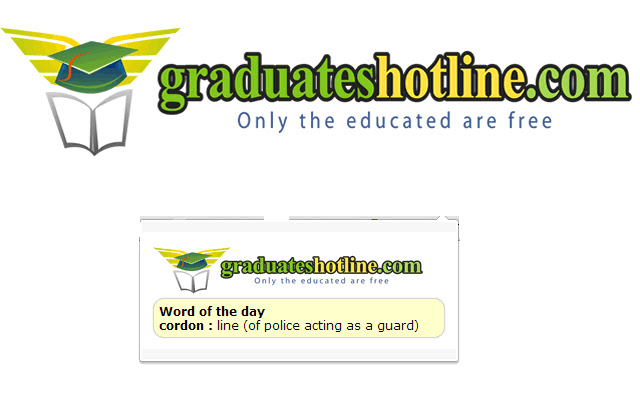 Graduateshotline: Word of the day.  from Chrome web store to be run with OffiDocs Chromium online