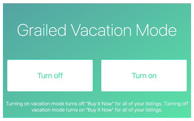 Grailed Vacation Mode  from Chrome web store to be run with OffiDocs Chromium online