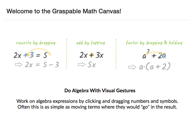 Graspable Math Sidebar  from Chrome web store to be run with OffiDocs Chromium online