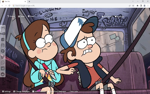 Gravity Falls Wallpaper  from Chrome web store to be run with OffiDocs Chromium online