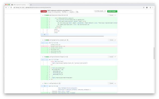 Greater Github  from Chrome web store to be run with OffiDocs Chromium online