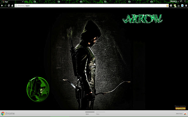 Green Arrow CW 1600px  from Chrome web store to be run with OffiDocs Chromium online