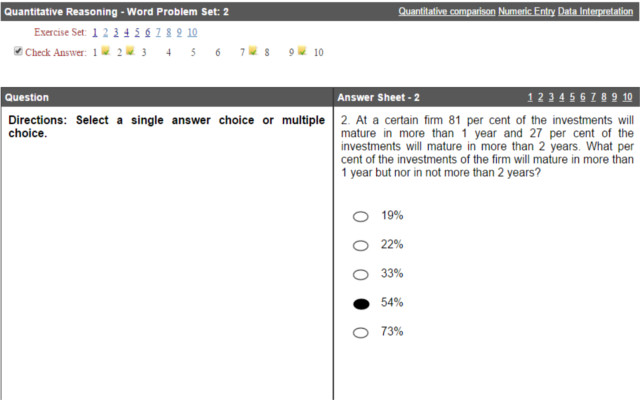 GRE Math Exercise  from Chrome web store to be run with OffiDocs Chromium online