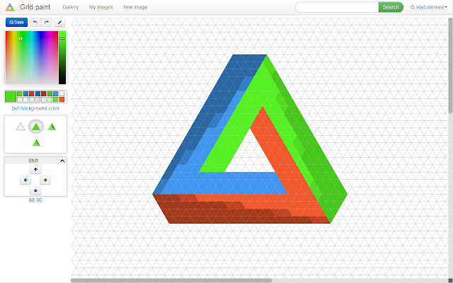 Grid Paint  from Chrome web store to be run with OffiDocs Chromium online