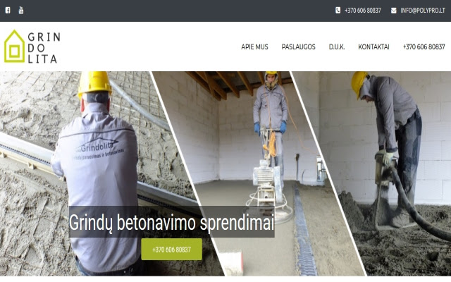 Grindolita.lt grindu betonavimas  from Chrome web store to be run with OffiDocs Chromium online