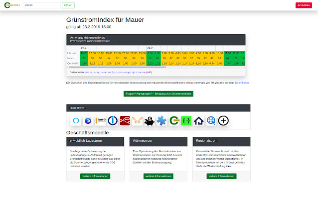 GrünstromIndex  from Chrome web store to be run with OffiDocs Chromium online