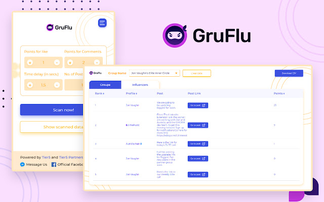 GruFlu  from Chrome web store to be run with OffiDocs Chromium online