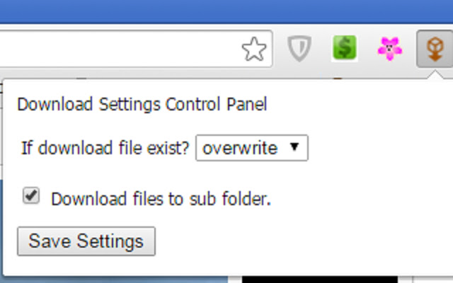 GS Downloads Settings  from Chrome web store to be run with OffiDocs Chromium online