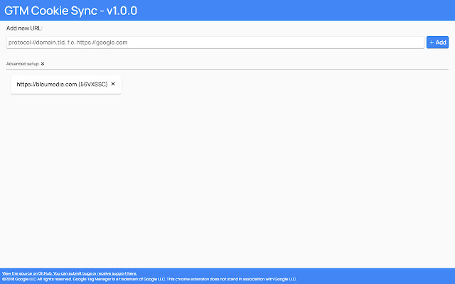 GTM Cookie Sync  from Chrome web store to be run with OffiDocs Chromium online