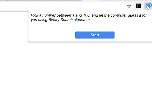 Guess It, Binary Search Game  from Chrome web store to be run with OffiDocs Chromium online