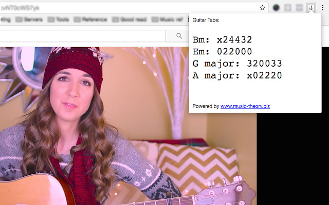 Guitar Tabs for YouTube  from Chrome web store to be run with OffiDocs Chromium online