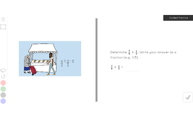 Guzinta Math: Fraction by Fraction Division  from Chrome web store to be run with OffiDocs Chromium online