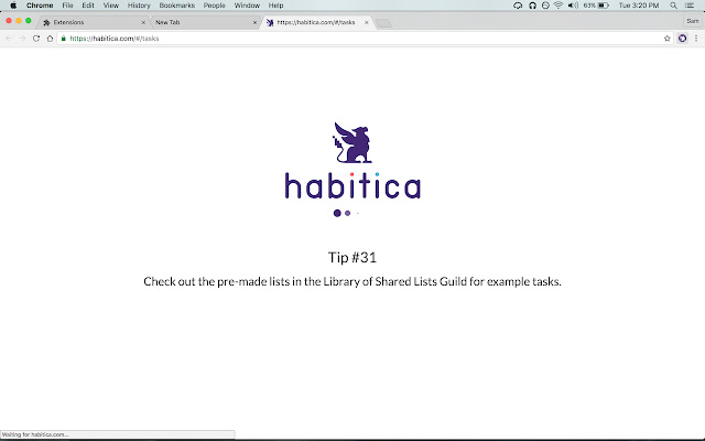 Habitica  from Chrome web store to be run with OffiDocs Chromium online