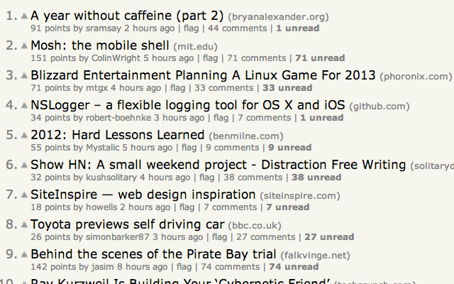 Hacked Hacker News  from Chrome web store to be run with OffiDocs Chromium online