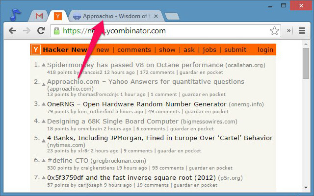 Hacker News Links  from Chrome web store to be run with OffiDocs Chromium online