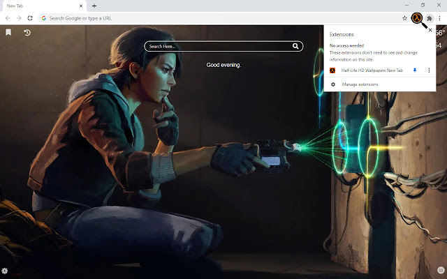 Half Life HD Wallpapers New Tab  from Chrome web store to be run with OffiDocs Chromium online