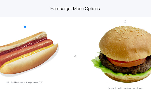 Hamburger Menu  from Chrome web store to be run with OffiDocs Chromium online