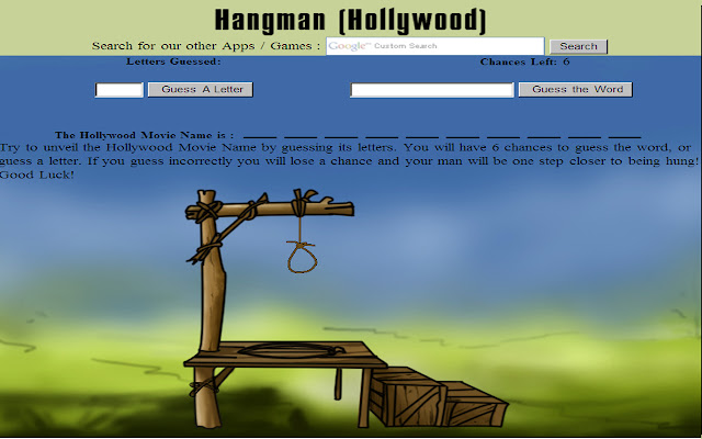 Hang Man (Hollywood Movies)  from Chrome web store to be run with OffiDocs Chromium online