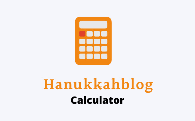 hanukkahblog Calculator  from Chrome web store to be run with OffiDocs Chromium online