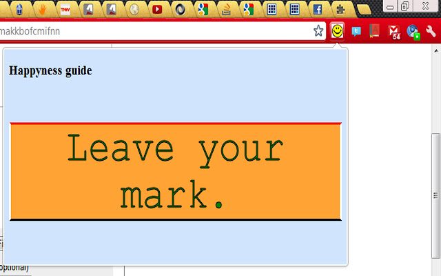 Happiness guide  from Chrome web store to be run with OffiDocs Chromium online