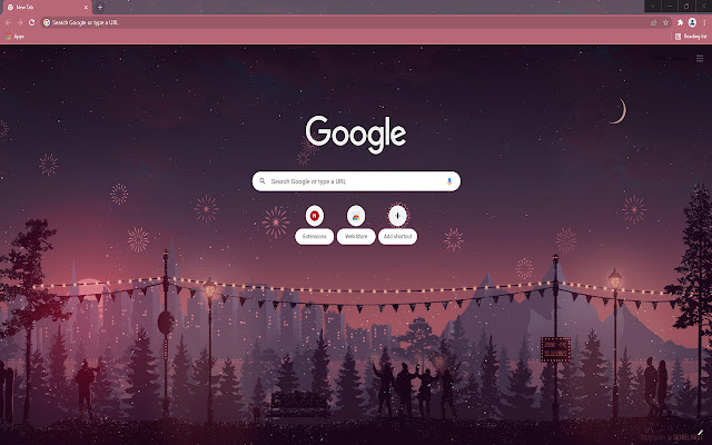 Happy Holidays New Tab  from Chrome web store to be run with OffiDocs Chromium online