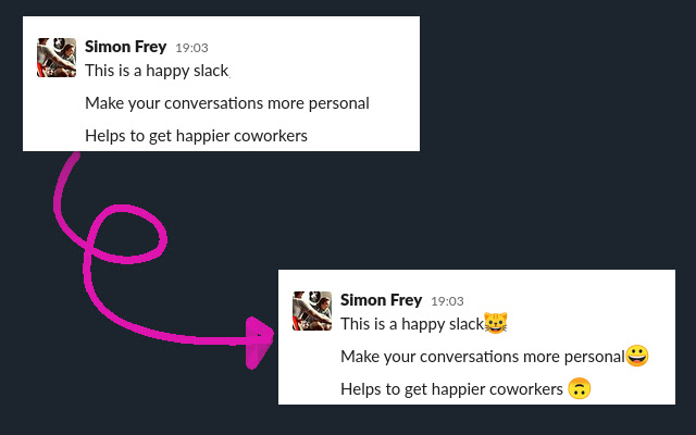 Happy Slack  from Chrome web store to be run with OffiDocs Chromium online