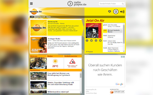 harmony.fm Webradio  from Chrome web store to be run with OffiDocs Chromium online