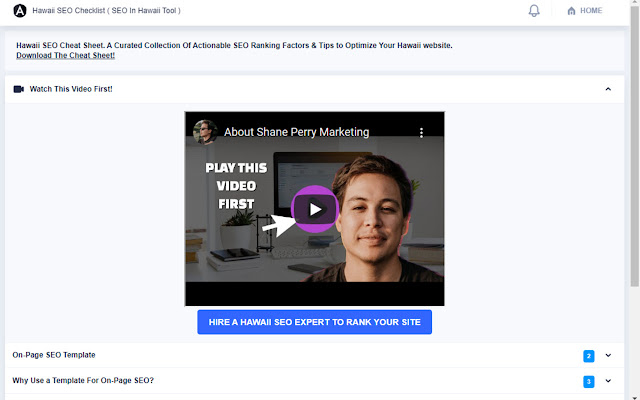 Hawaii SEO Checklist ( SEO In Hawaii Tool )  from Chrome web store to be run with OffiDocs Chromium online