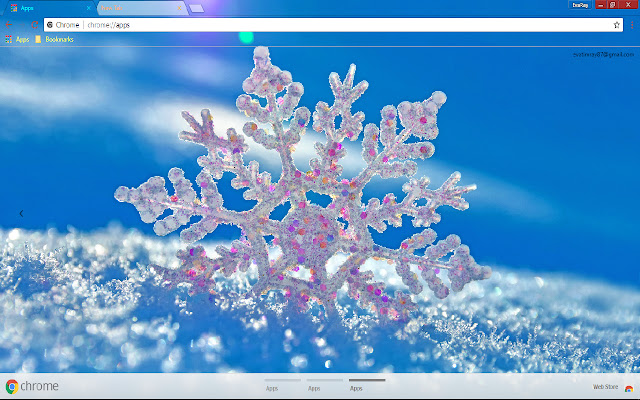 来自 Chrome 网上商店的 HD Blue Colorful Snowflake 将与 OffiDocs Chromium 在线运行