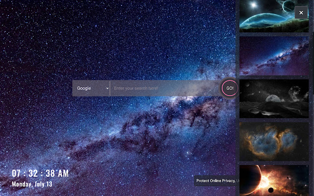 Hd space New Tab Wallpapers  from Chrome web store to be run with OffiDocs Chromium online