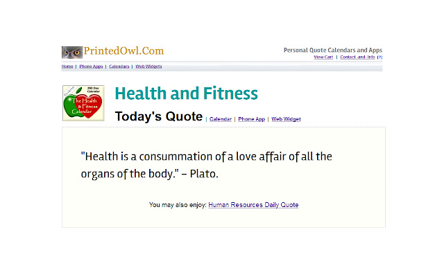 Health and Fitness Daily Quote  from Chrome web store to be run with OffiDocs Chromium online