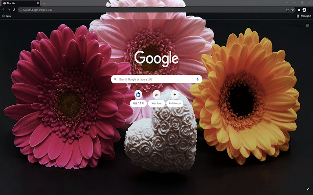 Heart and Flowers HD Theme  from Chrome web store to be run with OffiDocs Chromium online